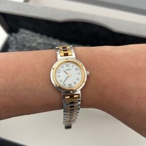 Hermes Two-Tone Silver and Gold Women's Watch